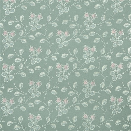 Designer Fabrics 54 in. Wide Gold- Pink And Blue- Floral Brocade Upholstery Fabric D146